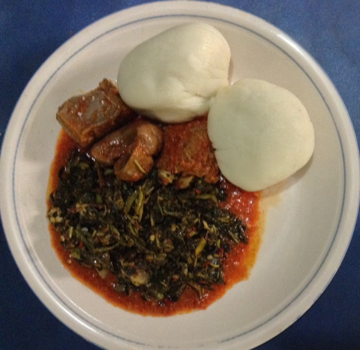 Iyan, Efo Riro & Assorted Meat