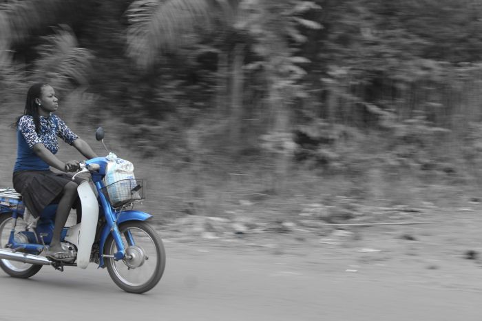 Obolo Village Female Motorcyclist
