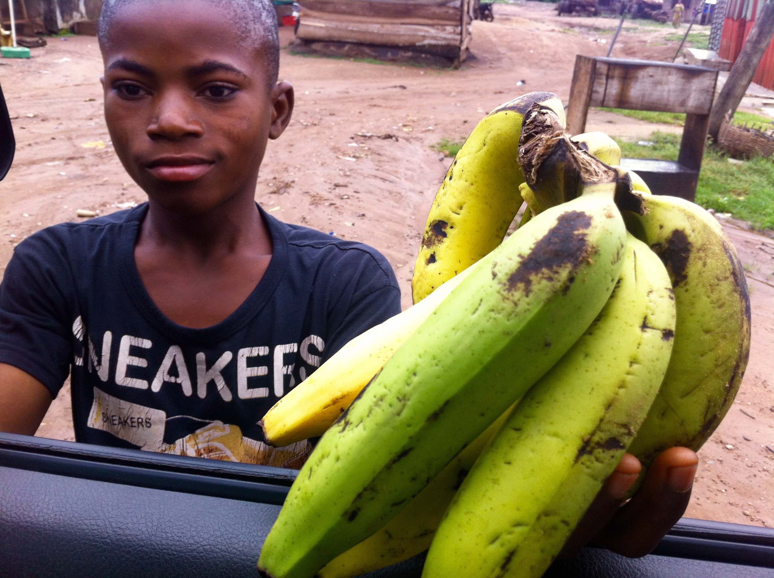 Roadside Hawking Bananas in Akure