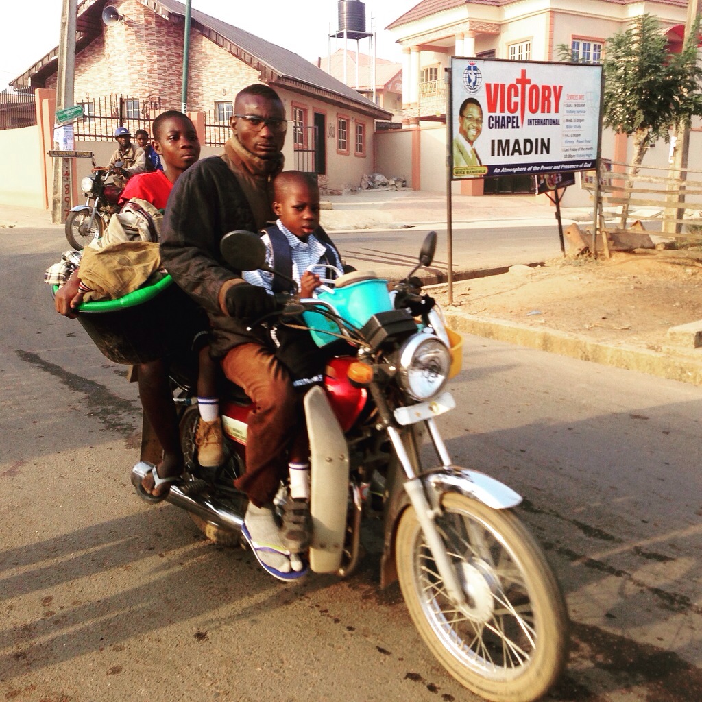 Motorcycling to School