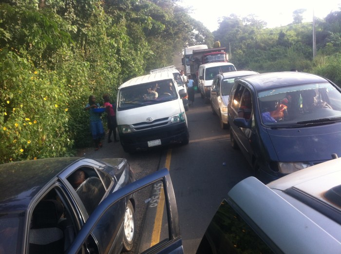 Traffic on Ilesa - Akure Road