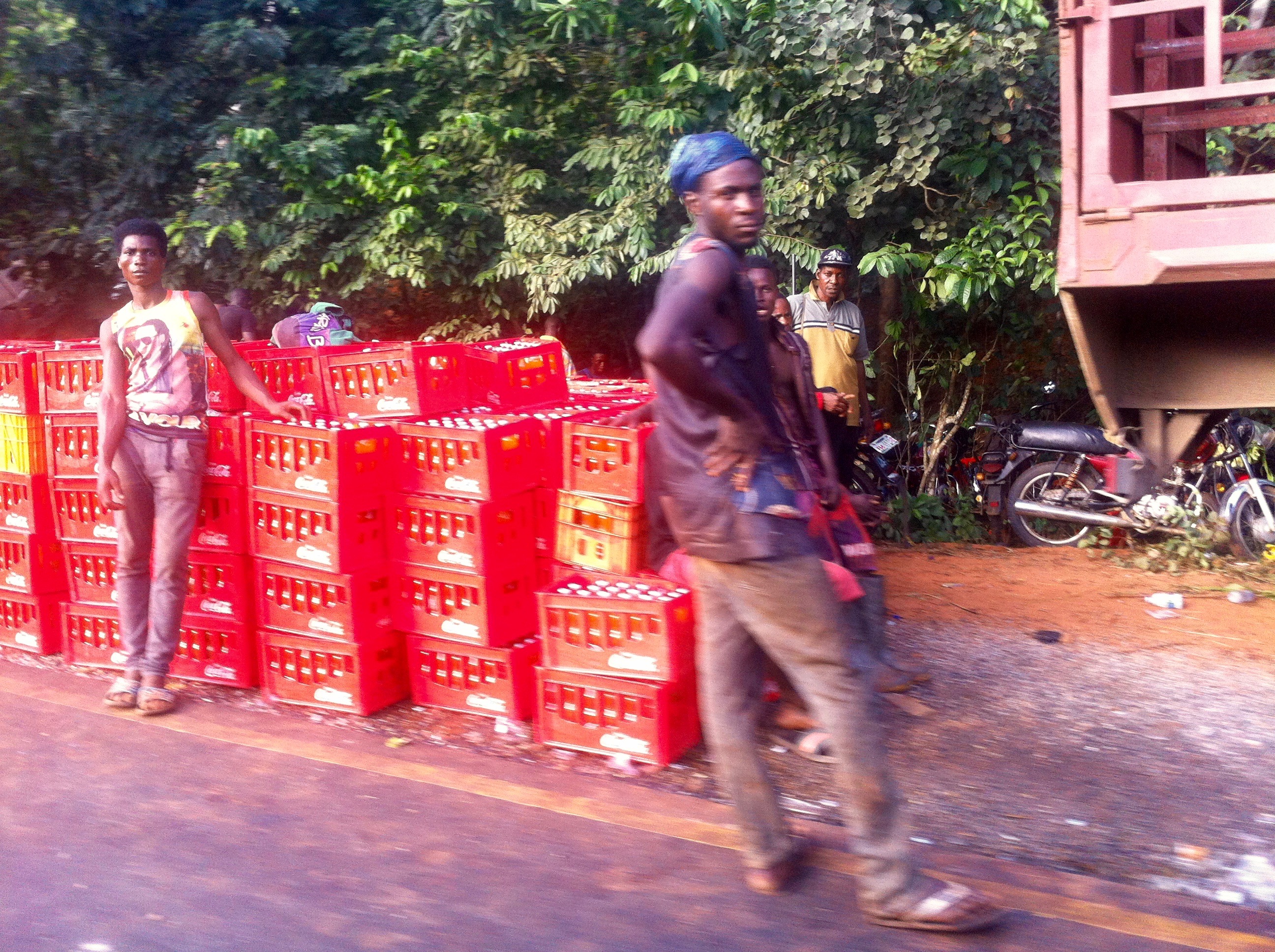 Coca Cola Truck Overturns