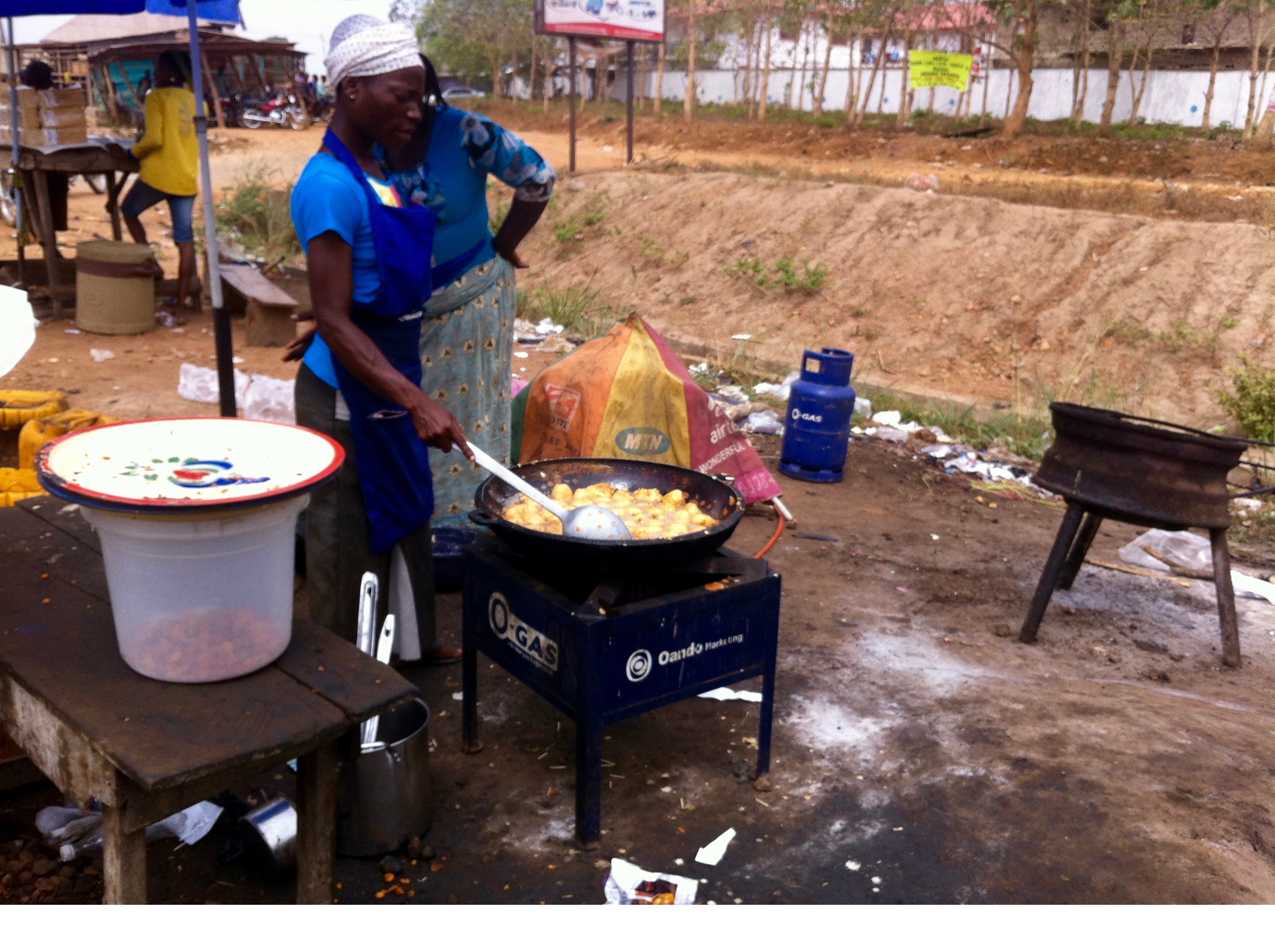 Yoruba Woman Frying Puff Puff