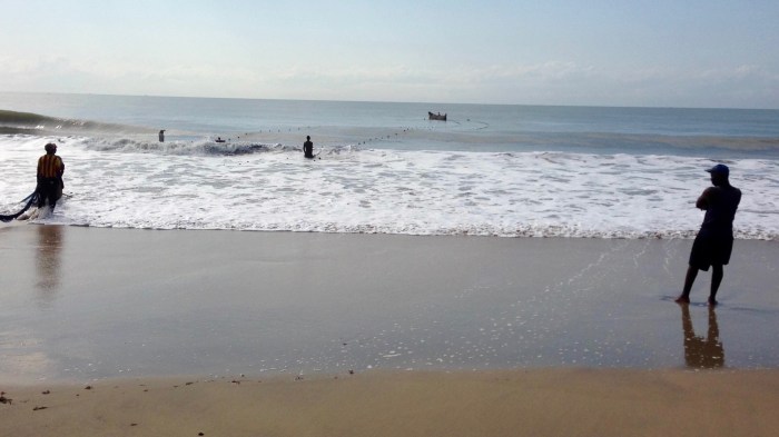 Seine Net Fishing in Kokrobite Beach, Ghana.
