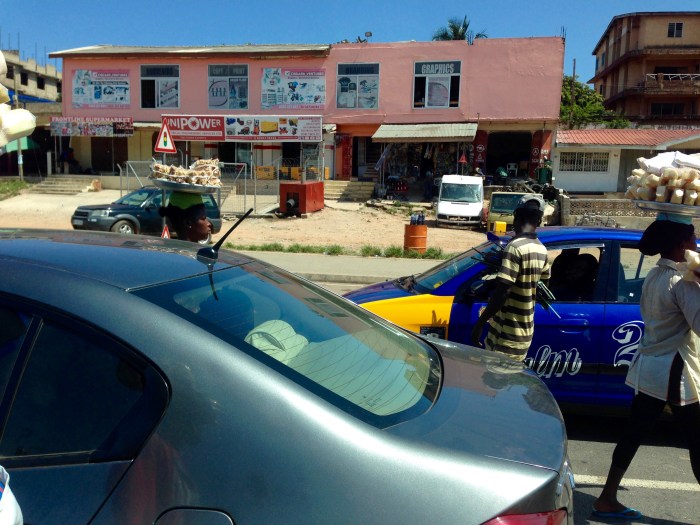 Sugarcane Hawker in Accra Ghana