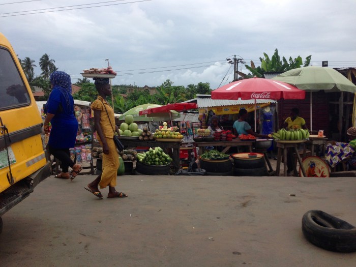 Street Produce Market in Lagos Nigeria