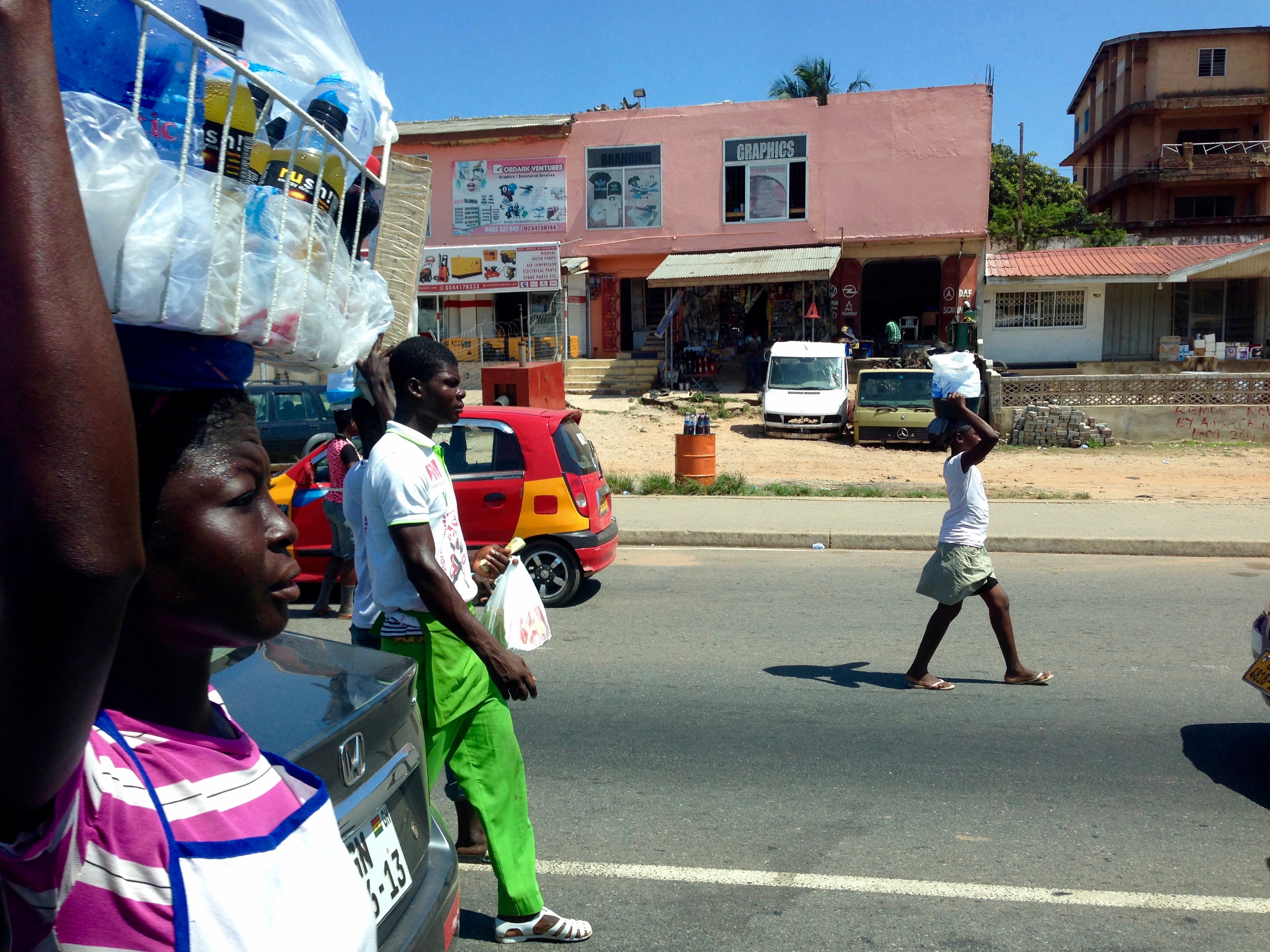 Street Hawking in Accra Ghana
