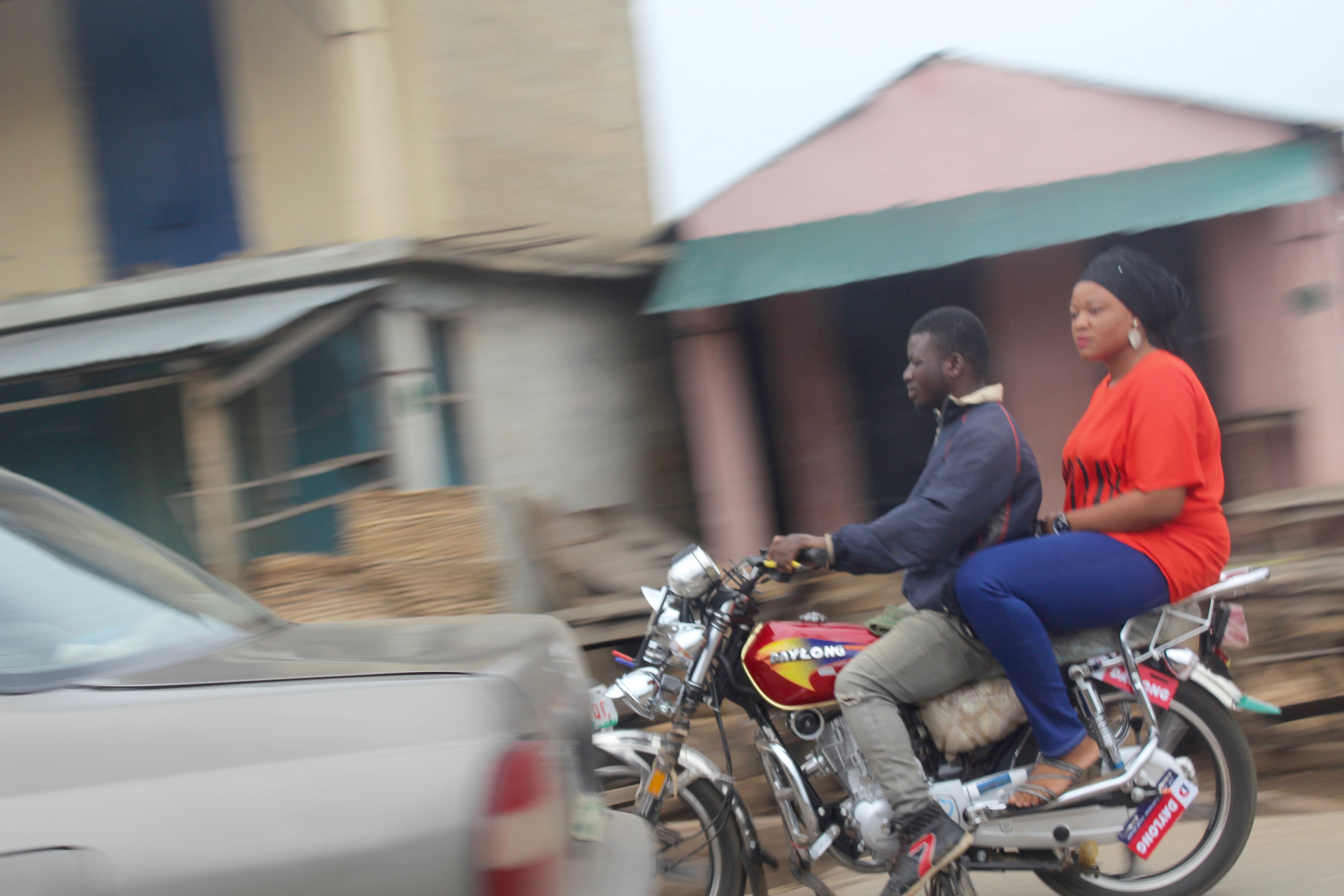 Motorcycling in Okene, Kogi Nigeria.