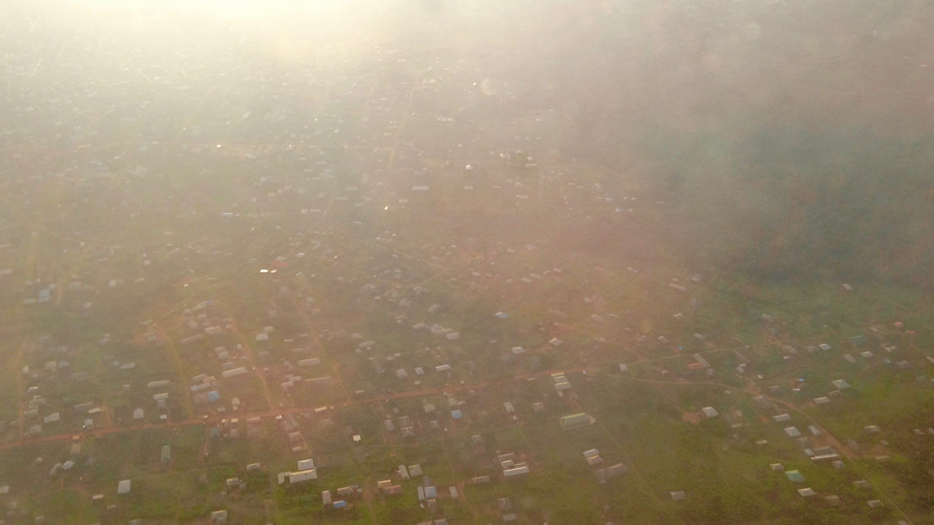 Aerial shot of Abeokuta, Ogun Nigeria.