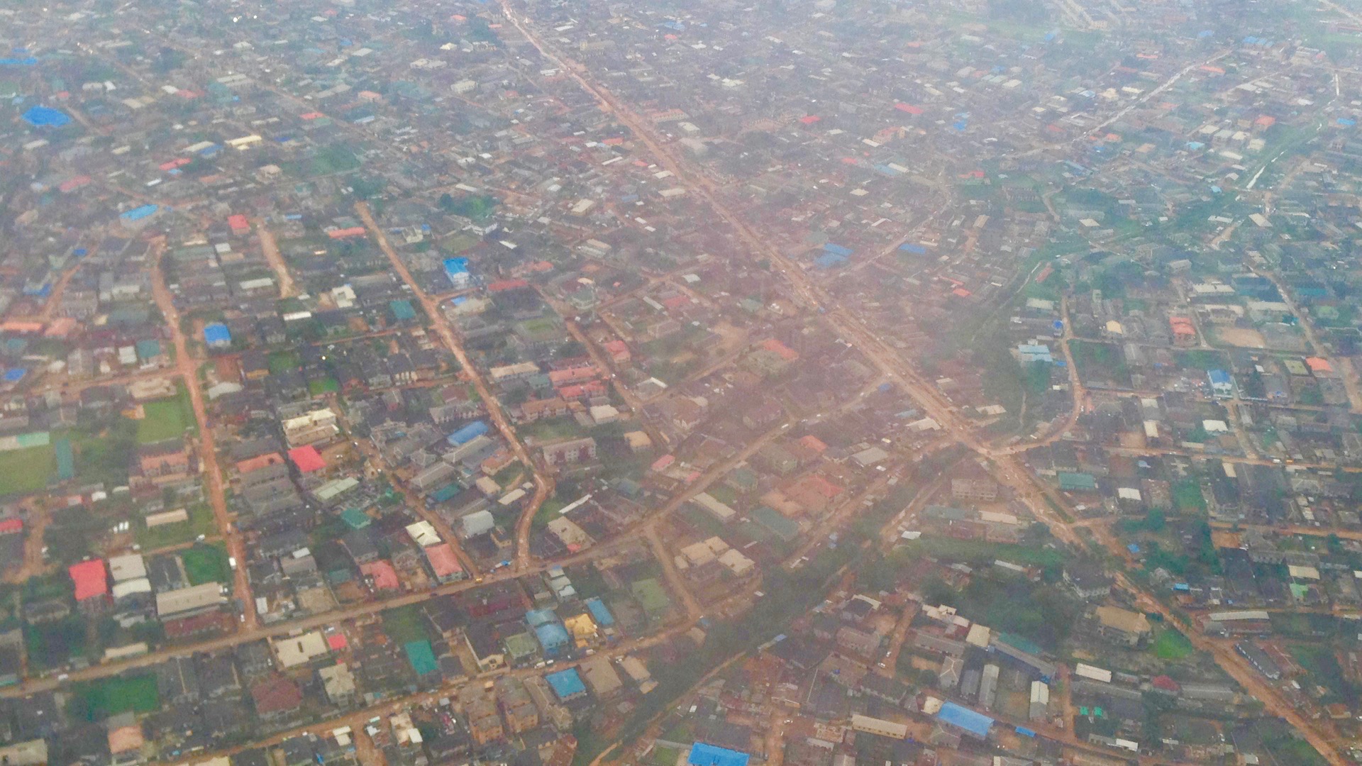 Aerial view of Lagos, Nigeria.