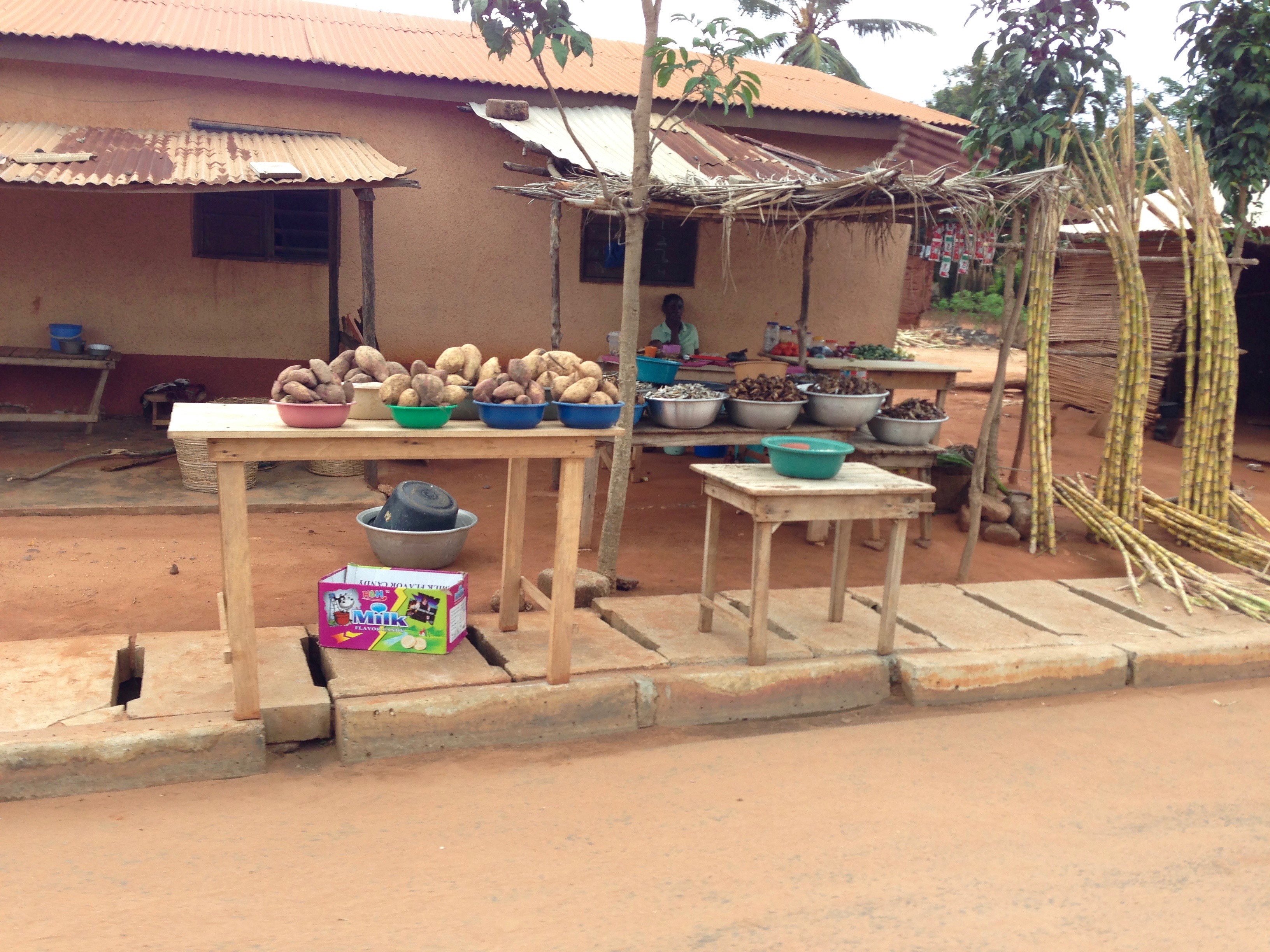 Roadside Market in Afife, Volta, Ghana.