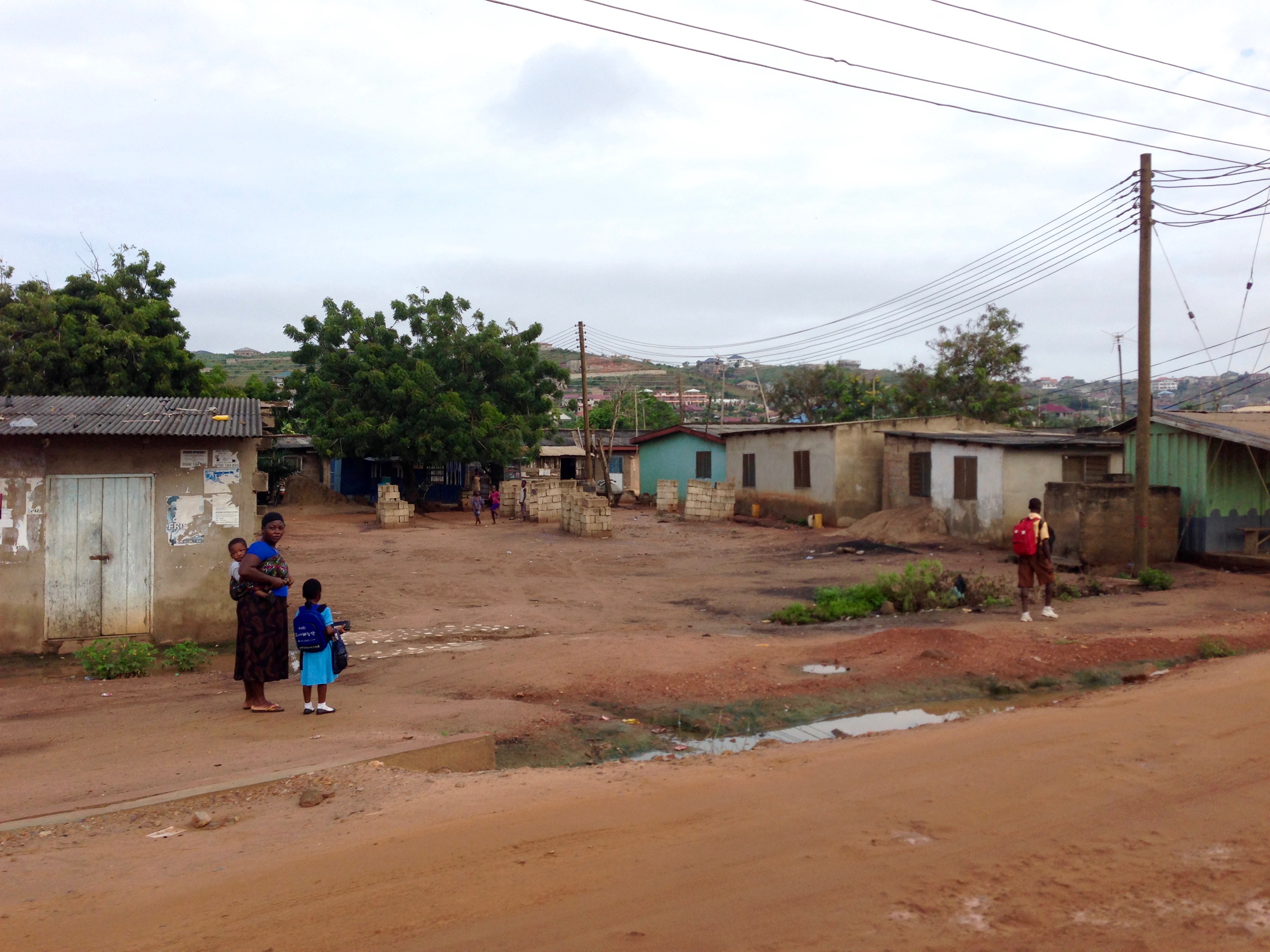 Children walking to school in Ridge, Greater Accra, Ghana.