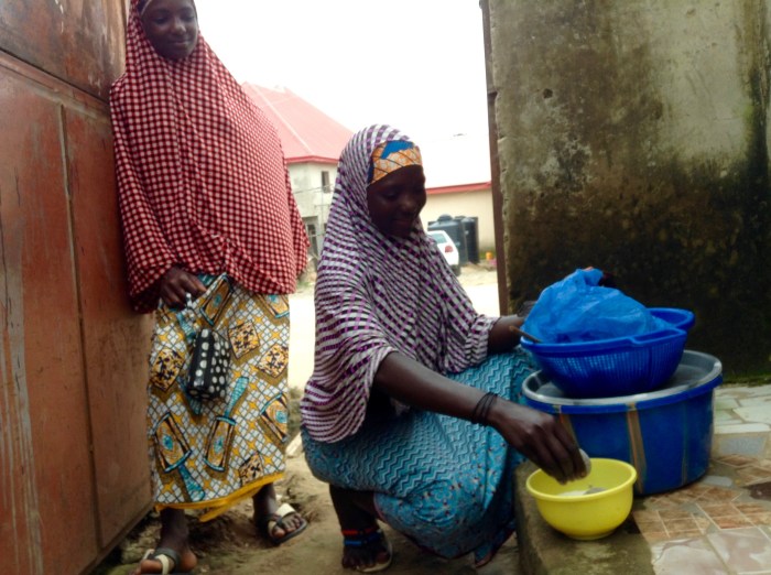 Fulani girl mixing Fura da nono in Ushafa, Nigeria. #JujuFilms
