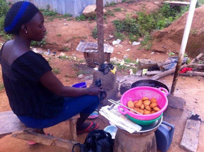 Woman frying akara in Dutse, Abuja, Nigeria. #JujuFilms