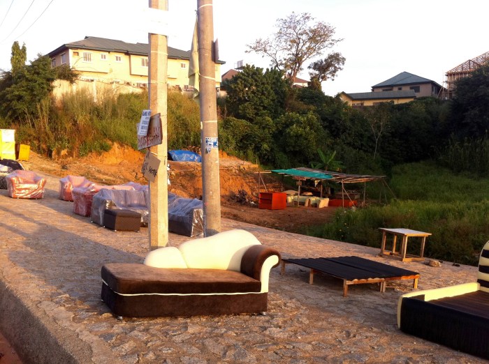 Locally manufactured furniture shop, Gwarinpa, Abuja, Nigeria. #JujuFilms