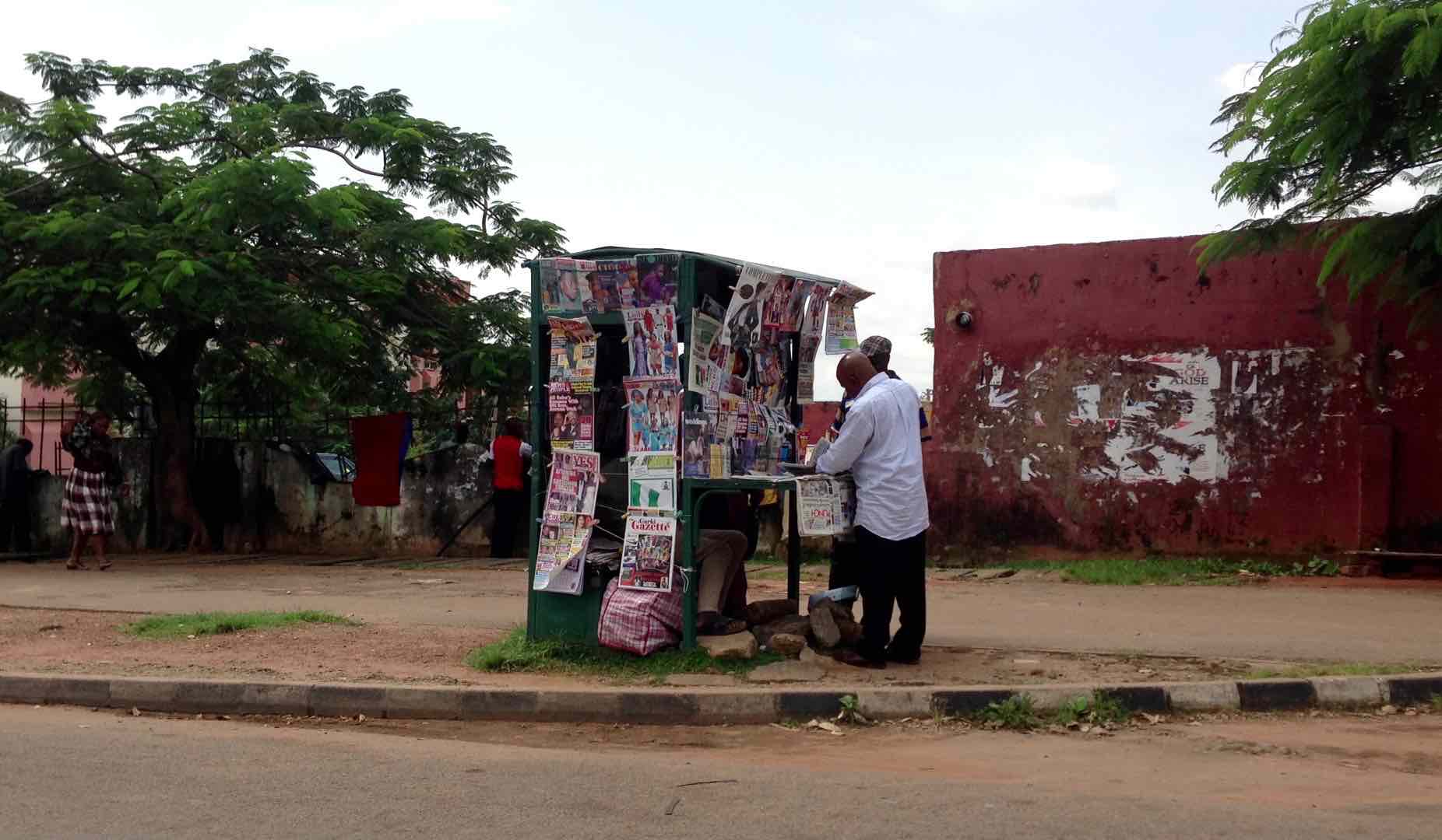 Newsstand in Abuja, Nigeria. #JujuFilms