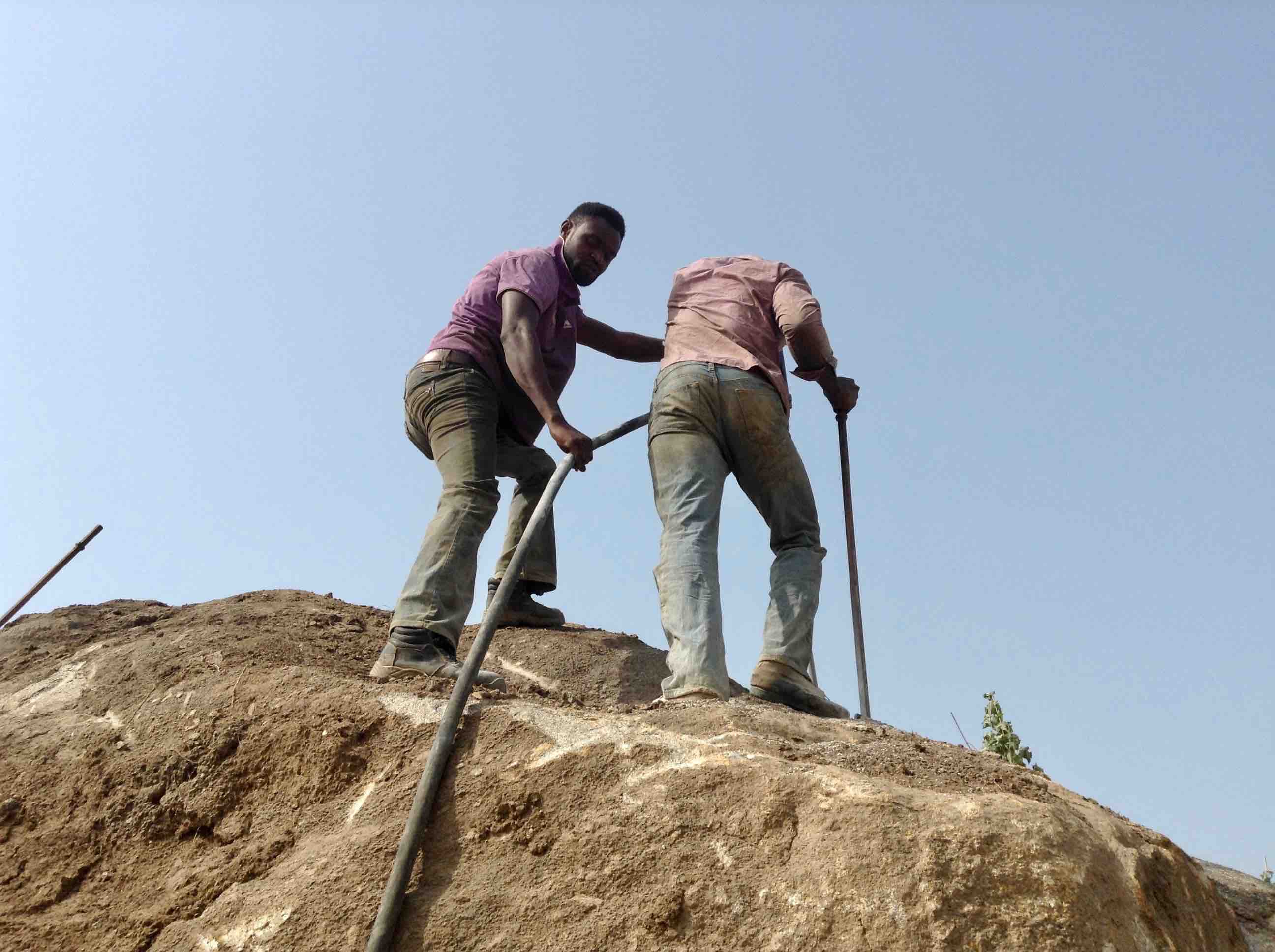 Busting Rocks, Ushafa Village, FCT, Abuja, Nigeria. #JujuFilms