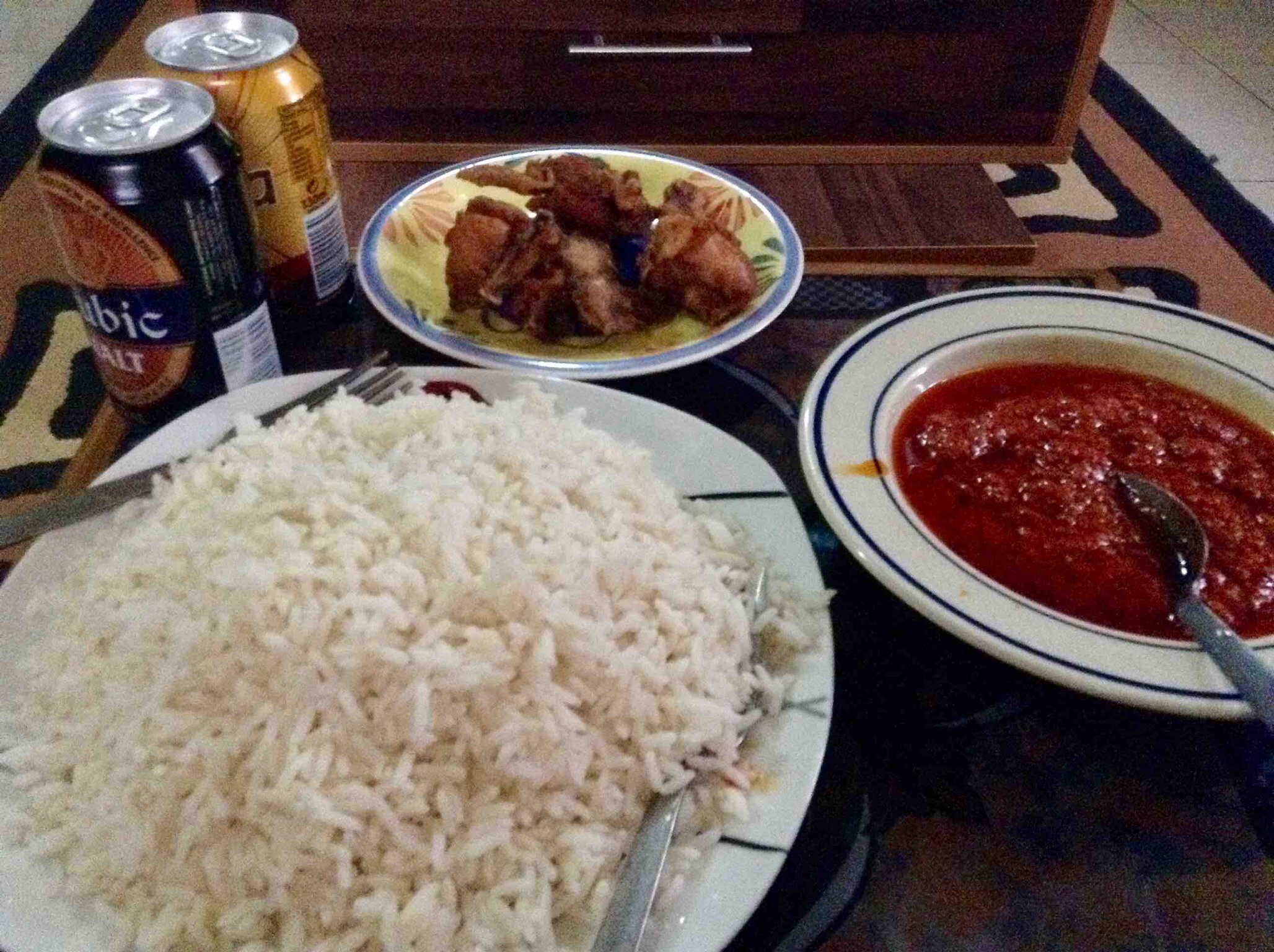 Rice and stew very plenty!