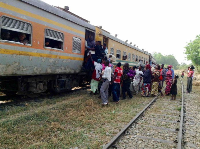 Catching a moving train, Langa Langa train station, Langa Langa Village, Nasarawa State, Nigeria. #JujuFilms