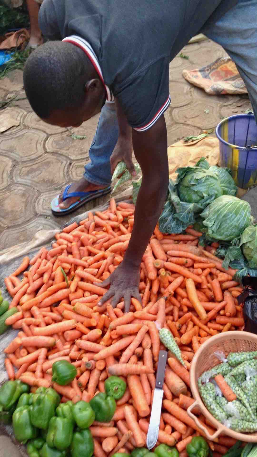 Carrots and cabbage, Dutse Market, Dutse, Nigeria. #JujuFilms