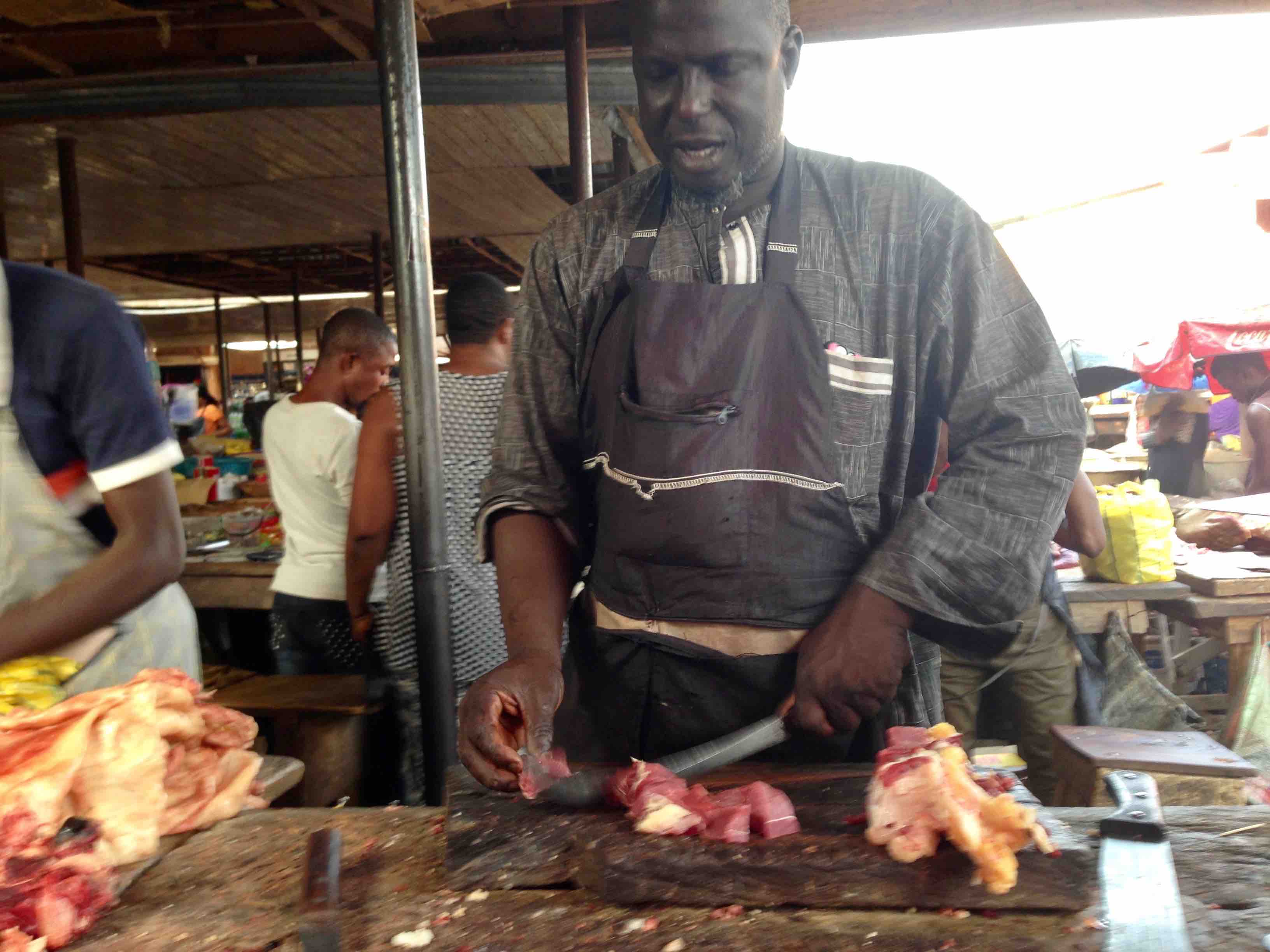 Alhaji is a butcher in Dutse Market, Dutse, Abuja, Nigeria, #JujuFilms
